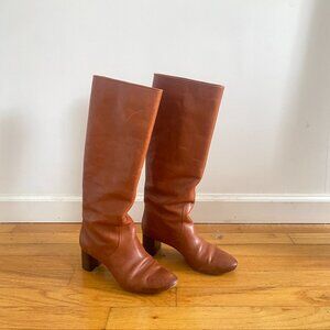 Loeffler Randall Gia Espresso Tall Boot Cognac, Women's Size 7